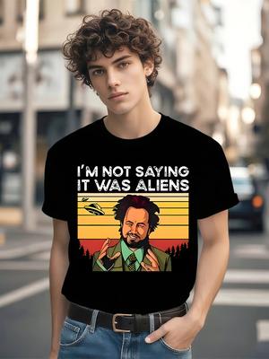 Funny Tshirt Funny UFO Alien Graphic Tshirt - Im Not Sayi...