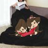 Monchhichi Fluffy and Stylish Flannel Warm and x Blanket, Blanket, All-Season Washable, Cute, 50" 40"