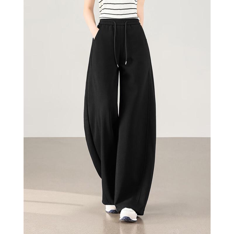 TERRE BLEUE Women's High-Waist Wide-Leg Casual Pants
