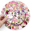 50pcs Kanroji Mitsuri Demon Slayer Cartoon Stickers Graffiti Sticker Decorate Phone Back Card Trunk Water Cup Cute Stickers Gift