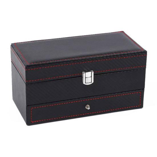 Yousheng Watch Storage Box Jewelry Container Large Capacity Double Layer Design Quick Classification Watch Holder Rings Bracelets Glasses Organizer