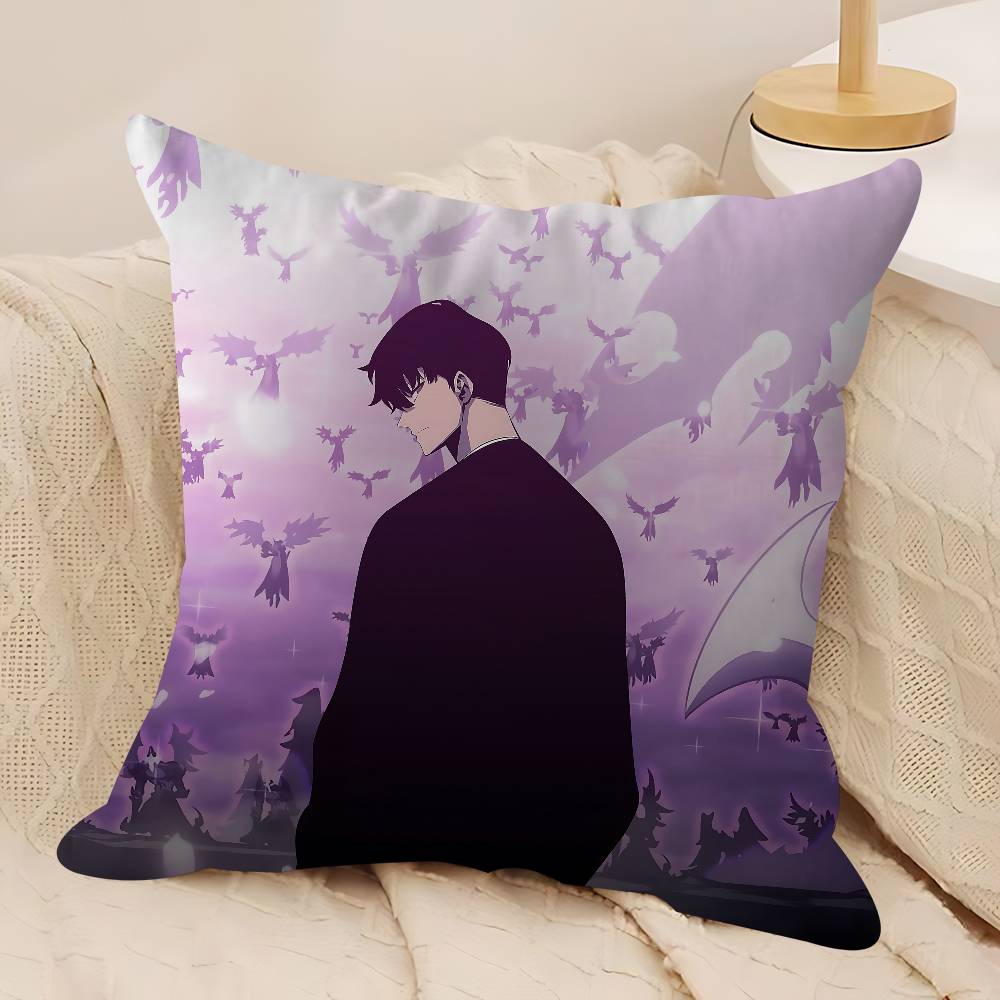 

Cartoon Solo L-Leveling Pillow Cover Design Cushion Cover Decor Holiday Decorati 12x12Inch