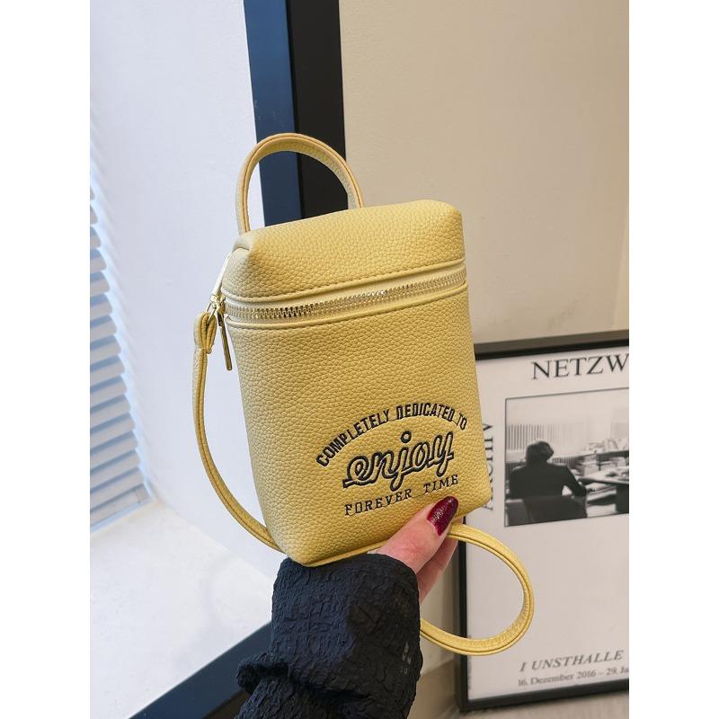 Fashion pu leather bag small bag spring and summer new embroidered mobile phone bag shoulder bag messenger bag women's bag