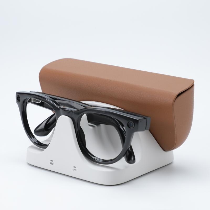 Portable Intelligent Charging Station With Magnetic Technology For Eyewear Technology Glasses ABS Case Home Office Use