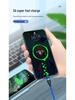 5A Super Fast 3-in-1 Braided Charging Cable, 2m Type-C to Triple Connector