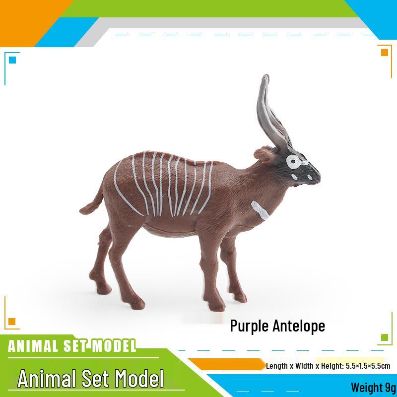 Wild Animal Model Set: Eland, Camel, Orangutan, Boar, Anteater, Flamingo, Marmoset