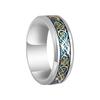 Kissmoon Stainless Steel 8mm Celtic Knot Multicolored Vintage Rings for Men Women Punk Gothic Promise Engagement Jewelry Gifts