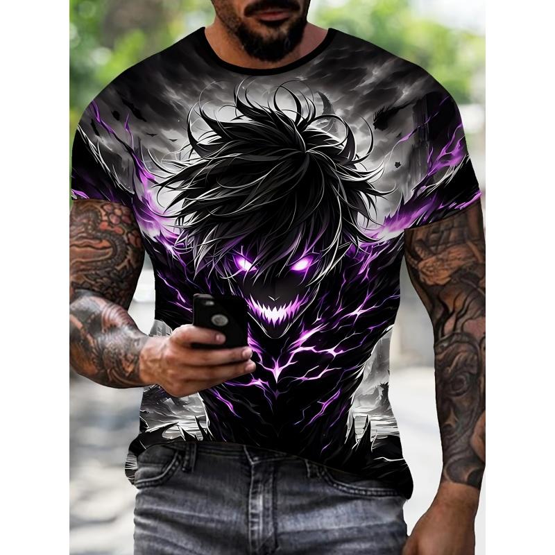 Buntes Mode-Muster T-Shirt für Männer Schöne Jungen Mädchen 3D-bedruckte T-Shirts Sommer Kurzarm Rundhals Oberteile Lockere T-Shirts