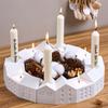 Nordic House Candle Holder Silicone Mold DIY Half Moon Houses Candlestick Craft Making Plaster Resin Vase Casting Molds Home Dec