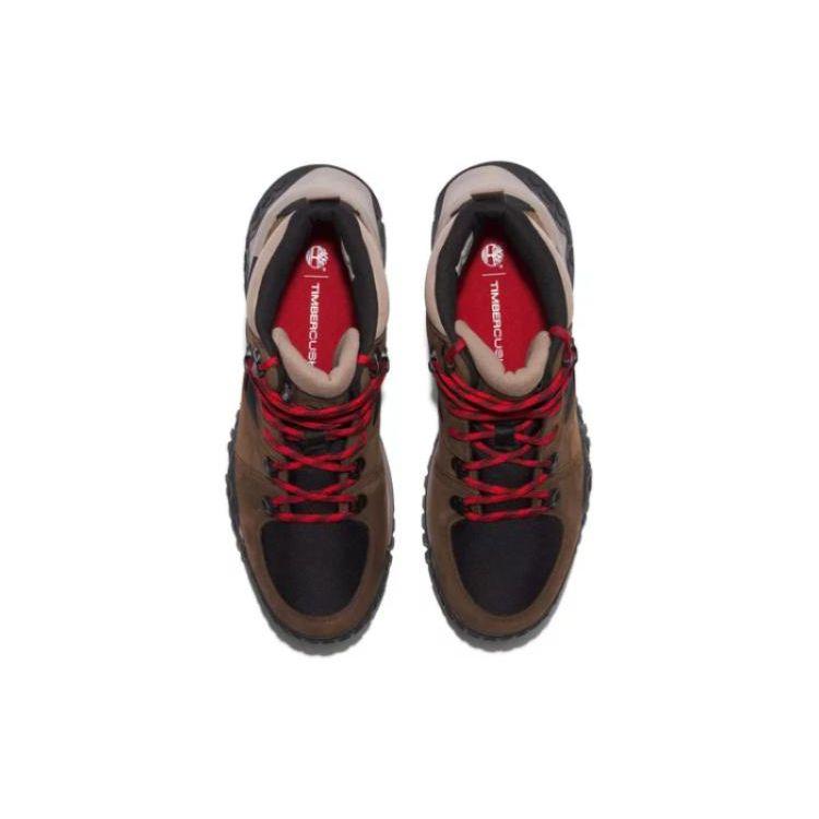 Timberland Motion Scramble Lace Up Mid Waterproof Dark Brown Nubuck Men Sneakers TB0A68BZ-W07