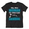 Speak Fluent Swimming Tshirt Fresh Tee Elegant Sports Tshirt
