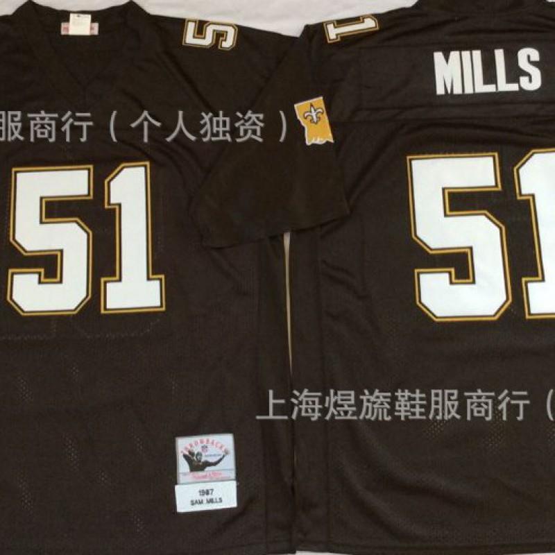 New Orleans Saints Retro Football Jersey Mens NFL Style Sport Shirt Size S-XXXL