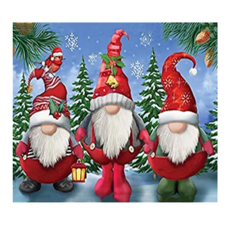 Huacan Diamant-Gemälde, Weihnachtsmann-Cartoon, voll quadratisch/rund, Diamant-Stickerei, Mosaik, Weihnachts-Heimdekoration