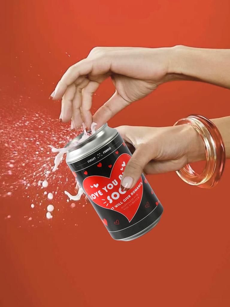 1 pair of mid-calf socks for men and women with love patterns, novel, interesting and practical socks suitable for holiday gifts