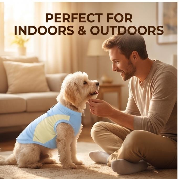 Thin Breathable Color-Block Dog Summer Vest, Cooling Anti-Heat Pet Clothes for Small to Medium Dogs, Ideal for Daily Indoor and Outdoor Wear