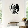 Metal Fantasy Wall Art Angel Demon Sculpture Halloween Home Decor Gift