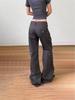 American Style Pocket Design Flare Workwear Jeans