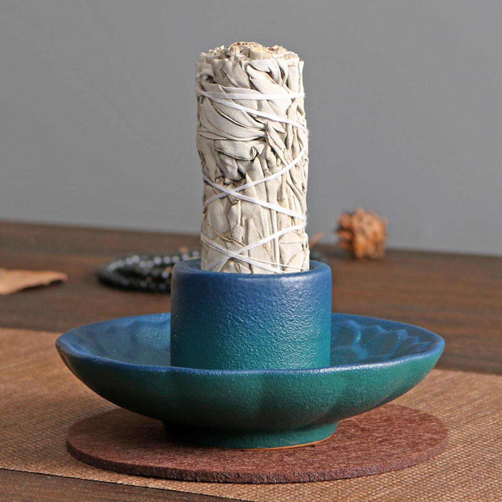 

Sage Holder Candle Decorative Bundle Burner Palo for Desk Вітальня Офіс Подарунок синій