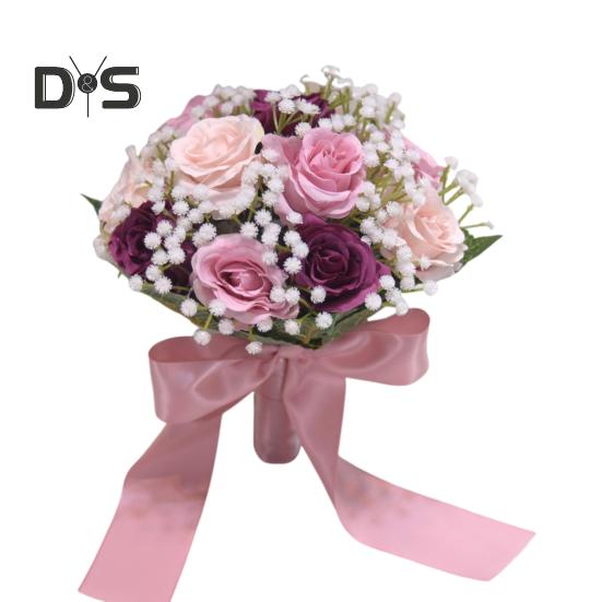 

Свадебный букет на открытом воздухе Свадебный букет для подружки невесты Искусственные розы Цветы для свадебной церемонии Подружки невесты Декор на годовщину C