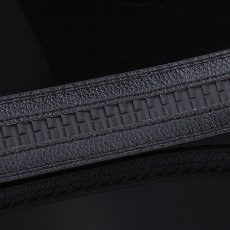 Men'S Leather Belt Headless Double-Sided Lychee Strip Automatic Buckle Waistband