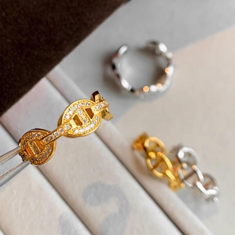 Modischer Verstellbarer Kupferring mit Luxuriösen Strasssteinen für Damen