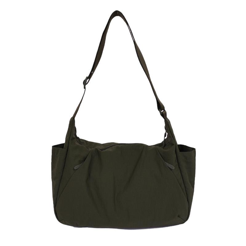 Nylon Shoulder Bag Women's Solid Color Large Capacity Crossbody Bag