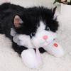 New Soft Simulation Cat Voiced Fluffy Realistic Cat Cute Cartoon With Bib Simulated Kitten Model
