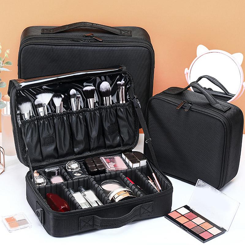 Large Capacity Makeup Case Hand-Held Crossbody Toolbox For Makeup Nail Art Services