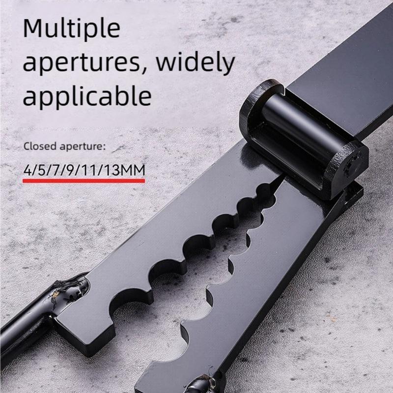 Multiple Size Brake Line Crimping Tool With Ergonomic Handle For Secure Tubing Connection Precise Riveting Installation