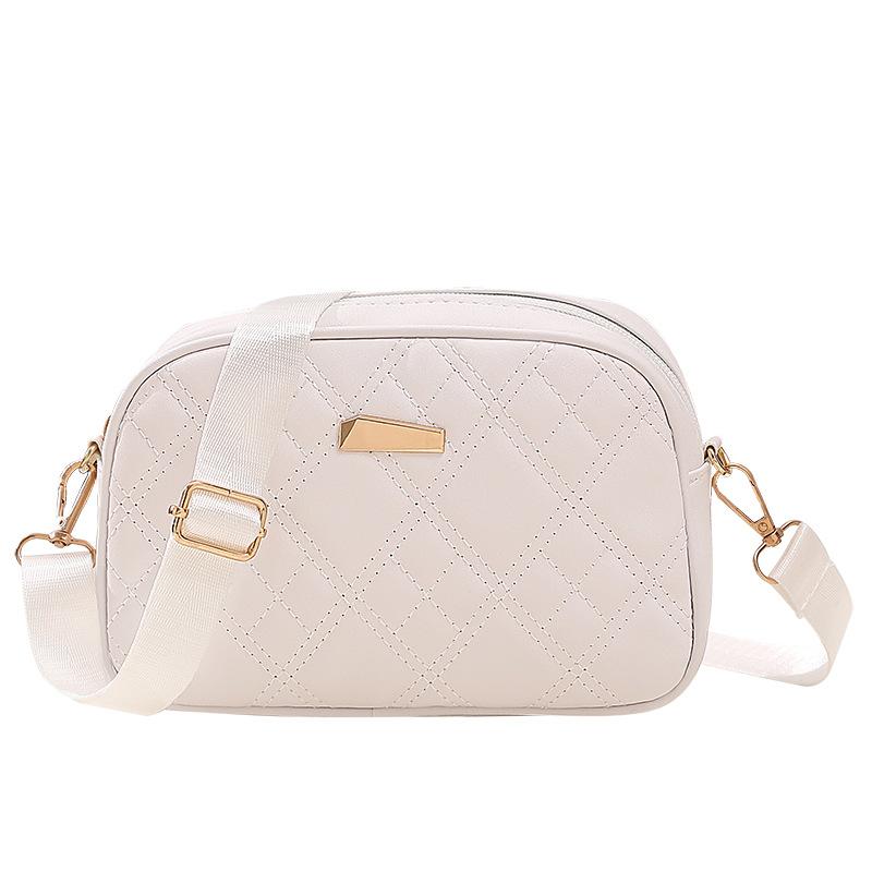 Women's Bag New Fashion Trend Mobile Phone Bag Camera Bag Simple Embroidery Messenger Small Square Bag One Piece Hair
