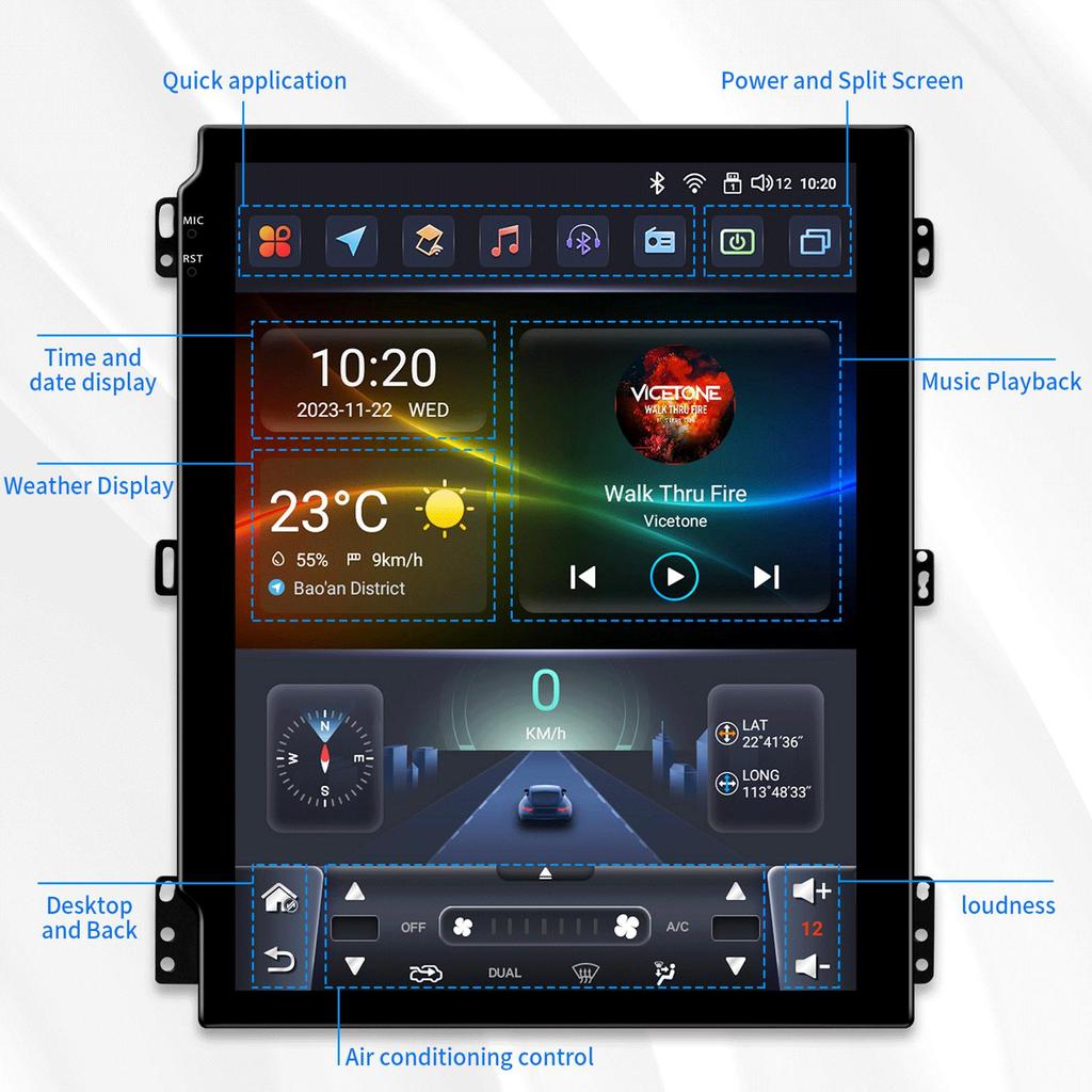 Hizpo 9,7 Tesla Stil Carplay 4G 2Din Android Autoradio für Renault Scenic 2013 - 2024 Multimedia Video Player GPS DSP Autoradio Intelligenter Bildschirm