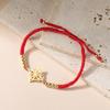 Witch Knot Bracelet Women Men Stainless Steel Beads Charm Black Red Blue Purple Rope Bracelets Amulet Witchcraft Jewelry