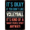 Vintage Funny Volleyball Metal Tin Sign Retro Gym Decor Man Cave Wall Art