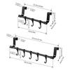 New Multi-purpose Towel Rod Punch-free Towel Storage Bar Over Cabinet Towel Rack with Hook Door Hanging Towel Racks