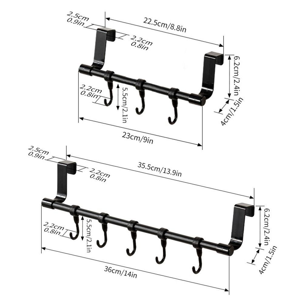 New Multi-purpose Towel Rod Punch-free Towel Storage Bar Over Cabinet Towel Rack with Hook Door Hanging Towel Racks