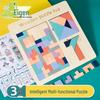 Wooden Magnetic Tetris Blocks - Educational 3D Puzzle Toy for Children