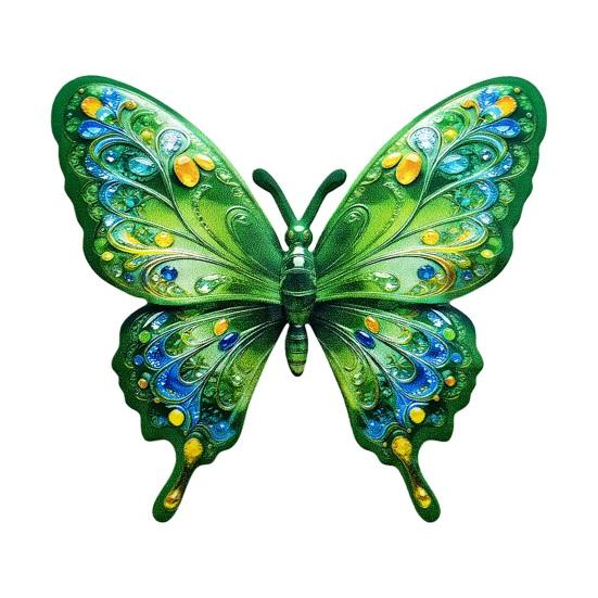 Yousheng Metall Schmetterling Wanddeko Außen Zaun Wandkunst Skulptur 3D Eisen Schmetterling Hängende Dekoration für Frühling Garten Terrasse Balkon Haus Hof