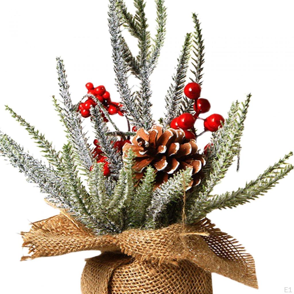 Tabletop Christmas Tree Artificial Xmas Ornament Crafts for Bedroom