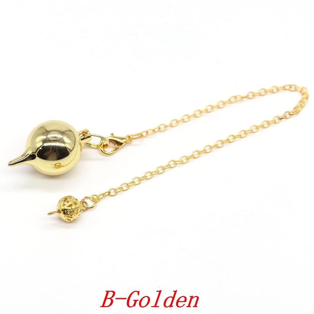 Metal Pendulum For Dowsing Divination Pendulos Spiral Cone Gold Color Copper Radiesthesia Pendulums Healing Pendule