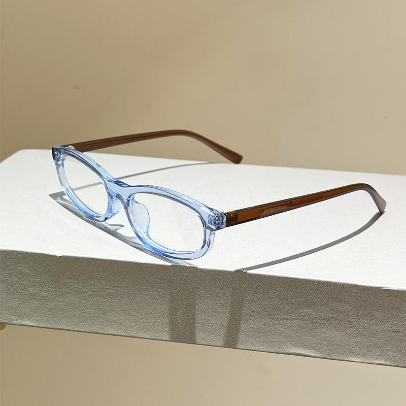 Blue Light Blocking Glasses High-Transmittance Fashion Clear Lens Glasses Small Oval Eyewear Trendy Retro Hip Hop Glasses