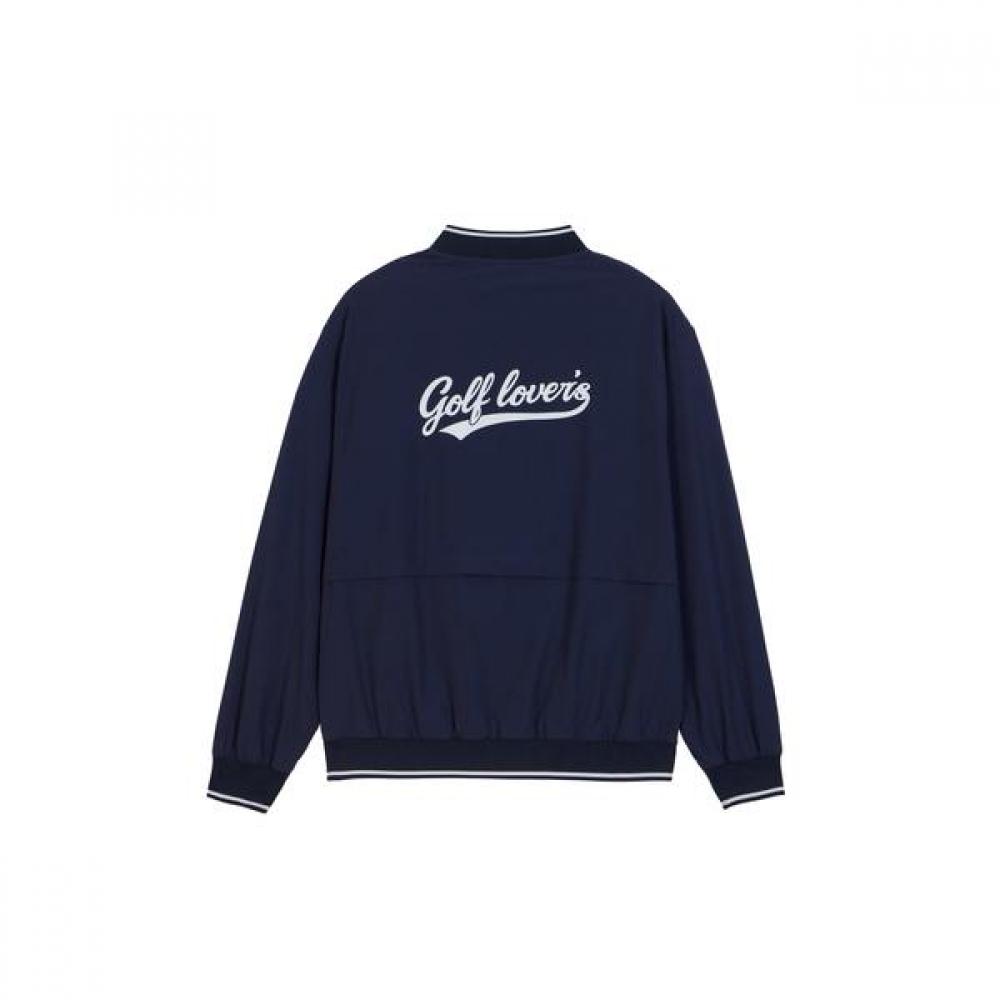 GOXO Golf Rubber Woven Half Zip For Men Navy