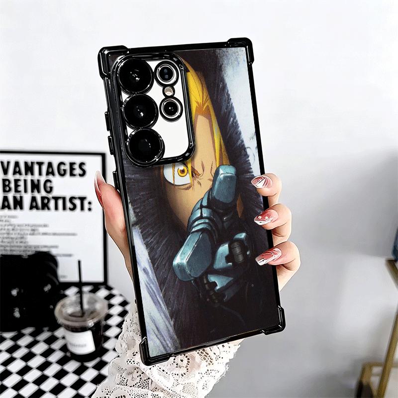 F-ullmetal A-Alchemist Anime Plating Phone Case For Samsung Galaxy S24 S25 FE S26 Edge S23 Ultra S22 S21 Plus S20 Anti-Fall Aira