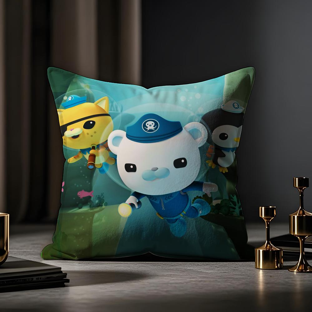 

Little Column Under The Sea Cushion Cover Anti-dustmite Pillowcase Invisible Zipper Silky Short Plush Sofa Cushion Cover 30cmx30cm