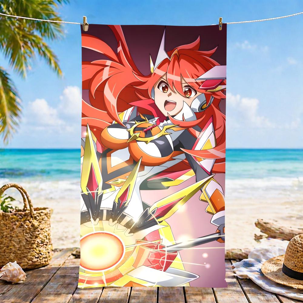 S-Senkizesshosymphogear-S Towel Microfiber Beach Towel, Quick-Dry, Sand-Free, Ultra-Fine Fiber, Super Soft.