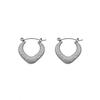 French Minimalist Personality Niche Jewelry Texture Design Titanium Steel Earrings Geometric Casual Wind V-Shaped Ear Buckle