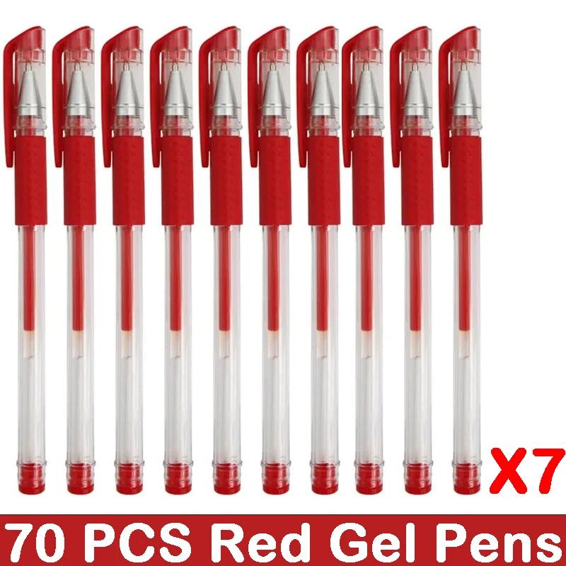 10/100 PCS Roise Retractable Gel Pens Set Black/Red/Blue Ink Ballpoint for Writing Refills Office School Supplies Stationery