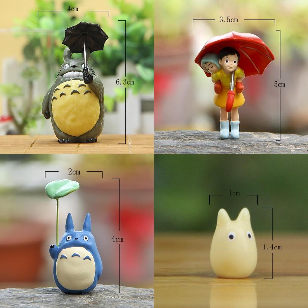 Cartoon Under The Street Lamp My Neighbor Totoro Resin Figurine With Umbrella Creative Decor For Gift And Collectors