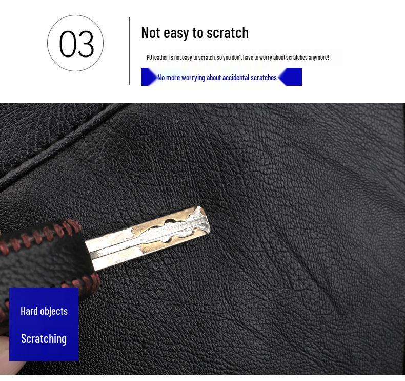 Men's Large Capacity PU Leather Business Laptop Backpack