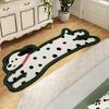 Dachshund Pattern Imitation Cashmere Mat, Non-Slip Washable Polyester Mat, High Pile Plush Rectangular Area Mat, Suitable for Bedroom
