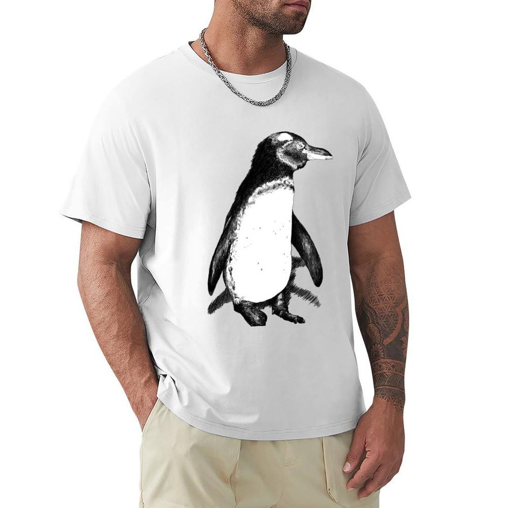 Galpagos Penguin Drawing Endangered Species Tshirt Antiwrinkle Short Sleeve Tshirt